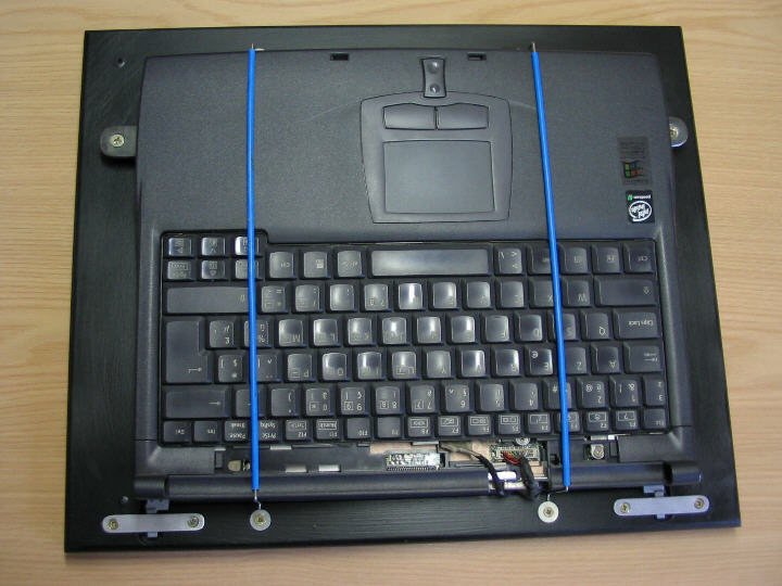 Frame with the laptop attached